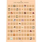 100 Baking Ideas Scratch Off Poster – Bucket List fürs Backen zu Hause (42 x 59.4 cm)