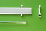 myraumdesign Profi Paneelwagen Aluminium - in verschiedenen Längen - Silber oder weiß für Schiebegardine - Fast überall passend (57 cm, Silber)