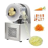 BOBVB 商用电动炉排，多功能自动蔬菜切割机，2-5mm可调厚度，用于厨房食品加工的胡萝卜生姜切片机