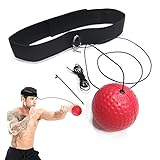 Verbesserter Box-Reflex-Ball, verstellbares Stirnband, Reaktionsball, Bungee-Cord Verwendet für Boxtraining Mixed Martial Arts Fitness Reaktionsfähigkeitstraining mit einem Ersatzseileinfädler