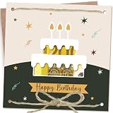 Geld Geschenkverpackung Geburtstag, Geburtstagskarte Geldgeschenke Geburtstag Geschenke für Frauen Männer, Freunde, Kollegen, schöne Grußkarten mit Umschlag, Happy Birthday Card, Geld Glückwunschk