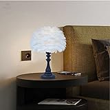 Lyudmila Feder Tischlampe, Moderne Elegante Nachttischleuchte, Schlafzimmer Schreibtisch Nachtlicht, Lampenschirm Für Wohnzimmer Hochzeitszimmer Sitzen