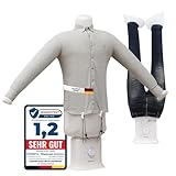 Sommertal Bügelpuppe Gentleman – Hemdenbügler & Bügelmaschine für Hemden, Blusen, T-Shirts, Hosen – Bügelautomat mit 2-in-1 Bügeln & Trocknen Funktionen – effiziente Büg
