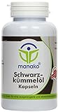 manako Schwarzkümmelöl Kapseln, 150 Stück, Dose a 102 g (1 x 150 Kapseln)