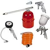 Original Einhell Druckluftset Profi 5-tlg (Kompressoren-Zubehör, Metallisch, Rot, Weiß)