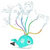 joylink Wassersprinkler für Kinder, Sprinkler Spielzeug mit 6 Schlauch, Wasser Sprinkler Spielzeug im Wal Design Toy Sprinkler Wasser für Garten, Outdoor (Hellblau)