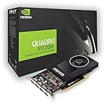 PNY Quadro P2200 Professional Grafikkarte 5GB GDDR5 PCI Express 3.0 x16, Single Slot, 4x DisplayPort, 5K Unterstützung, Ultra-leiser aktiver Lüfter