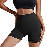 FASLOLSDP Sport Kurze Leggings Damen High Waist Yogahose Damen Solide Sport Fitness Stretch schnell trocknende Laufshorts mit hoher Taille Sportoberteile Für Damen Bauchfrei