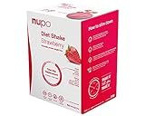 NUPO Diet Shake Erdbeere – Premium Diät-Shake zum Abnehmen I Kompletter Mahlzeitersatz zum Abnehmen I 12 Portionen I Very low calorie diet, glutenfrei, GMO frei