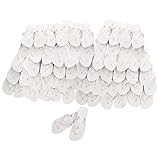 Set 20 weiße Flip-Flops, enthält 10 Größen M umfassen Größen 37/38/39 und 10 Größen L (42-43-44) , Hochzeit Flip-Flops Detail, Veranstaltungen, weiß, Medium