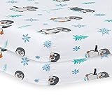 Spannbettlaken für Kinderbett, 60 x 120 cm, Pinguine, 2 Stück