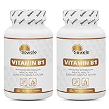 Sowelo - Vitamin B1, 120 Tabletten, mit 100 mg Vitamin B1 (Thiaminhydrochlorid) in Einer Tablette, Starkes Antioxidans, Verringert die Müdigkeit und Verzögert die Alterungsprozesse (2-Pack)