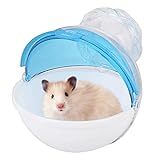 SongDeYTT Badezimmer-Hamster-Wc-Acryl-Kleine Haustier-Tierkäfig, Externes Badezimmer-Wc-Haus, Für Hamster Guinea-Schweinbad/Blau
