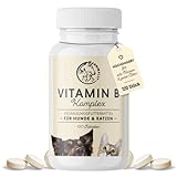 Annimally Vitamin B Komplex Hund 120 Tabletten für bis zu 4 Monate I Vitamin B hochdosiert für Hunde und Katzen mit Vitamin B1, B2, B3, B5, B6, B9, B12, Vitamin K, L-Tryptophan und Selen