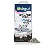 Biokat's Diamond Care Fresh mit Babypuder-Duft - Feine Katzenstreu mit Aktivkohle und Aloe Vera - 10l (1er Pack)