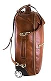 BZNA Firenze Bag Brad cognac Trolley Weekender Rollkoffer Herren Reisetasche Business Bag vegetable tanned Italy Designer Damen Handtasche Ledertasche Schultertasche Tasche Leder Neu