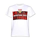 VfB Stuttgart T-Shirt Aufstieg 100% Baumwolle rot-Weiss Limitierte Auflage (L)