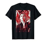 Marvel Avengers Black Widow Red Painted Portrait T-Shirt