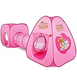 Peradix Kinderspielzelt mit Spielhaus Tunnel und Zelt Tasche 3 in 1 Pop Up Spielzelt, Prinzessin Zelt für Jungs mädchen Zuhause & im Garten