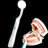 Dentalspiegel mit Licht Zahnspiegel Mundspiegel Inspektion Spiegel Mundspiegel für Zahnpflege, Grün