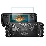 DLseego Protector Case for Steam Deck, Shock Absorption and Anti-Scratch TPU Case with 1 tempered glass film compatible with Steam Deck - Black X