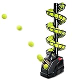 Tennisbälle Maschine(Hält 30 Bälle) Solo Tennisball Trainer für selbsttraining,Anfänger/Kinder/Lehrer/Zuhause/Gericht,genaue effiziente Ballwurfmaschinen für alle Stufen/Alter,AC&Batterie