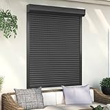 Xichuzi Rollladen Aluminium, Aussenrolladen, Schrank Rollo, Außenrollo, Sonnenschutzrollo Außen, 120 x 150
