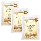 Konjak Reis, Zero Reis, Shirataki Reis, Konjak Reis 3x210g getrocknet ist kohlenhydratarm und ballaststoffreich