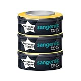 tommee tipee Nachfüllkassetten Sangenic tec (3er-Pack) - Kassetten für geruchsfreies Windelentsorgungs-System - passend für viele Windeltw