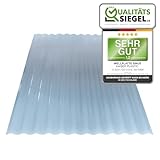 KAISER plastic® Wellplatte Sinus | Xtra Strong (PC) | Glatt und klar | 0,8mm Stärke | Welle 76/18 | 90 x 117 cm | 10 Stück | Made in Germany