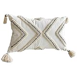 DOSERTY Nordic Dekokissen für Kissenbezug, gewebt, getuftet, geometrisch, gestreift, Baumwolle, für Kissenbezüge, Standardgröße, Baumwolle, G