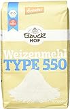 Bauckhof Weizenmehl hell T550 Demeter, 8er Pack (8 x 1 kg)