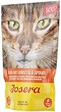 JOSERA Soup Huhn mit Karotte & Spinat (16 x 70 g) | getreidefreies Katzenfutter | extra Flüssigkeit für trinkfaule Katzen | Super Premium Nassfutter für ausgewachsene Katzen | 16er Pack