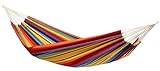 AMAZONAS Klassische Hängematte XL Barbados Rainbow handgefertigt in Brasilien bis 200 kg Belastbarkeit mit 230 x 150 cm für 1-2 Personen in Buntgestreift