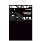 VFLUO 3M Reflective Colors™, Universal DIY Kit, reflektierende Aufkleber für Motorradhelme, Motorrad, Fahrrad, 3M Technology™, 10 x 15 cm Reflektoren Blatt, Schwarz