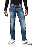 BOSS Herren Maine BC-L-C Blaue Regular-Fit Jeans aus komfortablem Stretch-Denim
