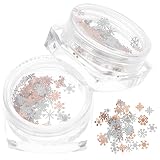 FRCOLOR 2 Kisten Nail-art-zubehör Nagel Konfetti Glitzer Nagelglänzende Flocken Nagelscheiben Maniküre Glänzende Flocken Maniküre Konfetti Glitzern Schneeflocken-nagelg