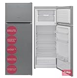 Amica Kühl-Gefrier-Kombination 212L 144cm automat Abtauen Silber/Edelstahloptik freistehend Kühlschrank
