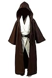 Fuman Jedi Robe Obi Wan Kenobi Mace Windu Dark Jedi Cosplay Kostüm Halloween Costume für Kin-der Anzug Uniform