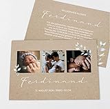 printkiss Geburtskarten 'Sweetheart', Dankeskarten zur Geburt im 5er Karten Set personalisiert mit Text & Fotos, Babykarten für Jungen und Mädchen (Große Postkarte (70 x 120 mm))