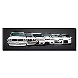manbgt Leinwandmalerei HD-Druck Modulare Grafik Moderne Nissan Skyline GTR Auto Bilder Bett Home Dekorative Wandkunst Poster 40x120cm 16x48inch Kein Rahmen