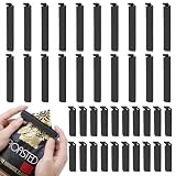 Jostift 40 Stück Verschlussclips, 6/11cm Clips für Tüten Verschlussklammern Tütenclips Kunststoff Lebensmittel Clips Wiederverwendbar Beutelclips für Kaffee Süßigkeiten Kekse, Schw