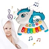 Baby Musikspielzeug, Musikinstrumente Klaviere Keyboard Babyspielzeug mit Licht & Ton ab 6 Monaten Geschenk für Kleinkinder Junge Mädchen