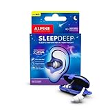 Alpine SleepDeep Weiche Ohrstöpsel zum Schlafen, Größe M/L, 3D-Ovalform und geräuschdämpfender Kern für maximalen Komfort und Dämpfung, Für Seitenschläfer geeignet, Reduzieren Schnarchgeräusche