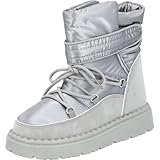 Palado Winterboots Damen Tizug – stylische Schneeboots aus robustem und pflegeleichtem Material – warm gefüttert mit Kunstfell – ideal für kalte Wintertage Grau UK8 - EU41