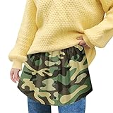 KIMODO Minirock Extender Damen Innenrock Layered Shirt Rock für Pullover Sweatshirt Jacke Verstellbar Gefälscht Lower Tops Mini Sweep Saumröcken (C-Grün, M)