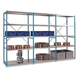 Manuflex Regal Grundlage Planoflex 5 Fachböden RAL5007