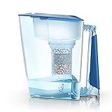 MAUNAWAI NEU: Wasserfilter Premium Bio Made in Germany inkl. 1 Trinkwasserkanne +1 Filterkatusche und Filterpad (für 3 Monate) - Hellblau, Trinkwasserfilter + Filterkanne