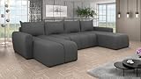 Generisch Couchgarnitur Sofa Sofagarnitur Paula U mit Schlaffunktion W
