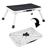 Wohnwagen Trittstufe klappbar - Tritt belastbar bis 150 kg - Camping Klapptritt mit Rutschfester Ob